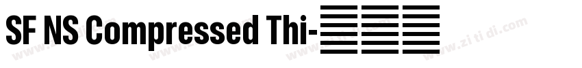 SF NS Compressed Thi字体转换